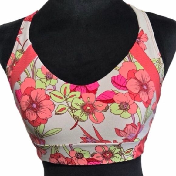 Avia Other - Avia Pink Green Floral Sports Bra